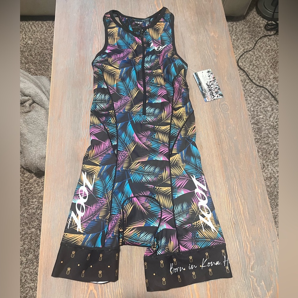 NWT Zoot Palm Fronds sleeveless Tri suit